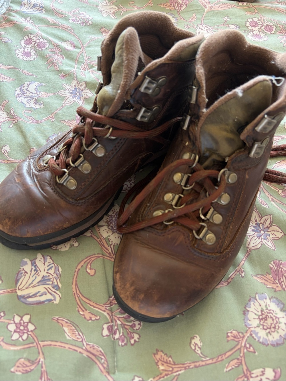 Timberland Brown Leather Lace-Up Hiking Boots